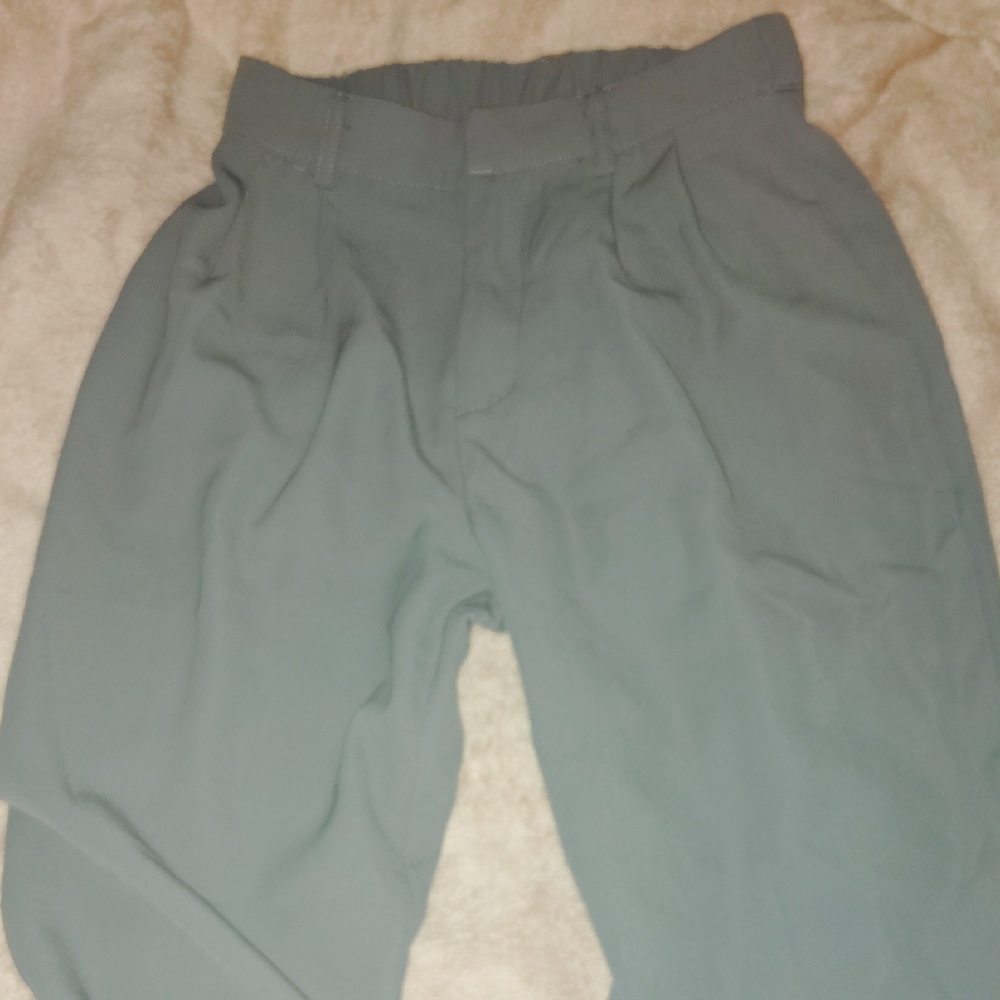 Gray Pleated Trousers